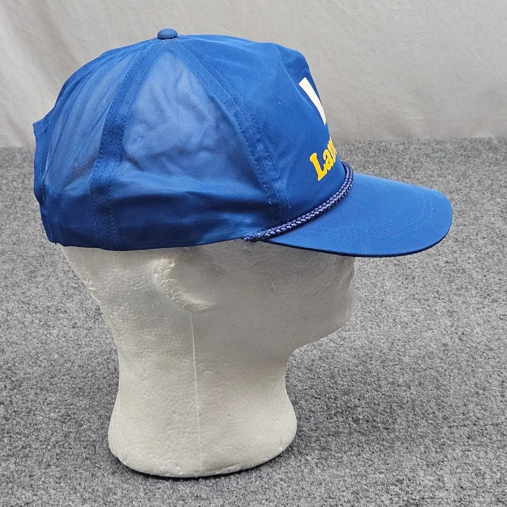Lamperts Rope Hat Snapback Blue Nylon Logo Cap Y2K USA Fabric Americana Lamperts